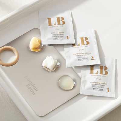 Sample Card London Brow Duo: Waterproof Lash Lift & Brow Lamination