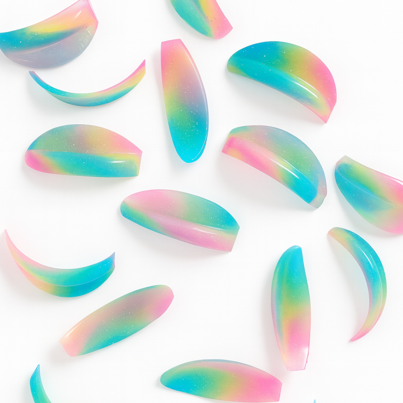Rainbow Adhesive-Free Lash Lift Shields – Multi-Size Pack