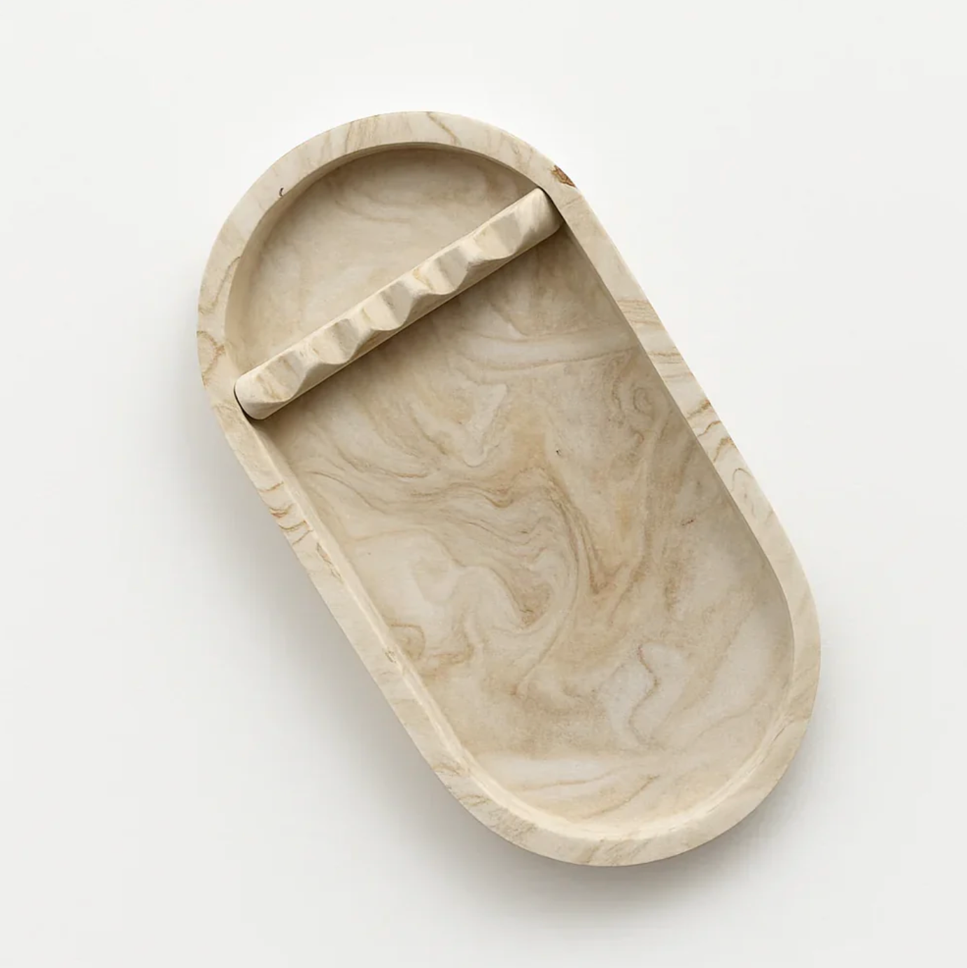 Oval Tool Tray - Natural Handmade Jesmonite