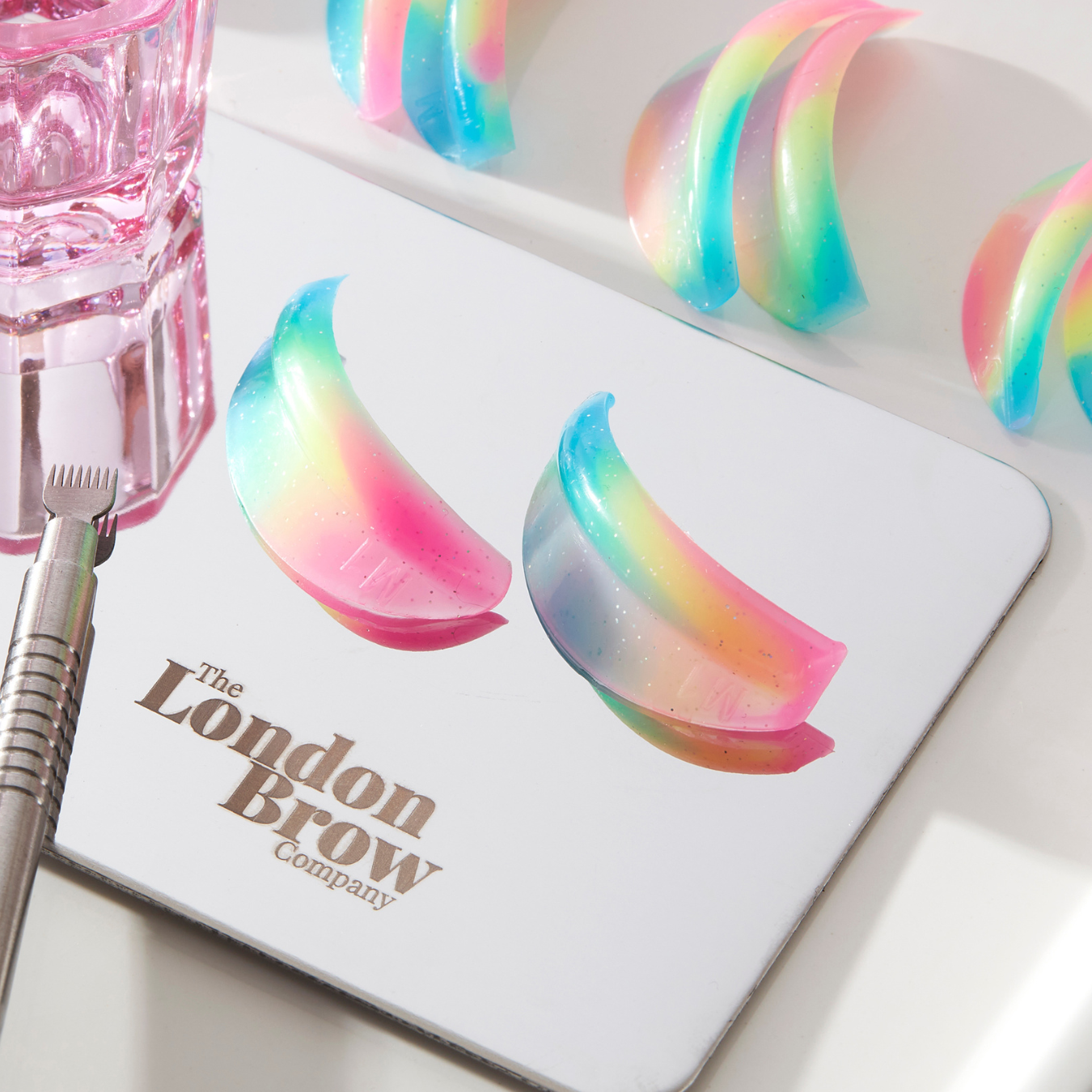 Rainbow Adhesive-Free Lash Lift Shields – Multi-Size Pack