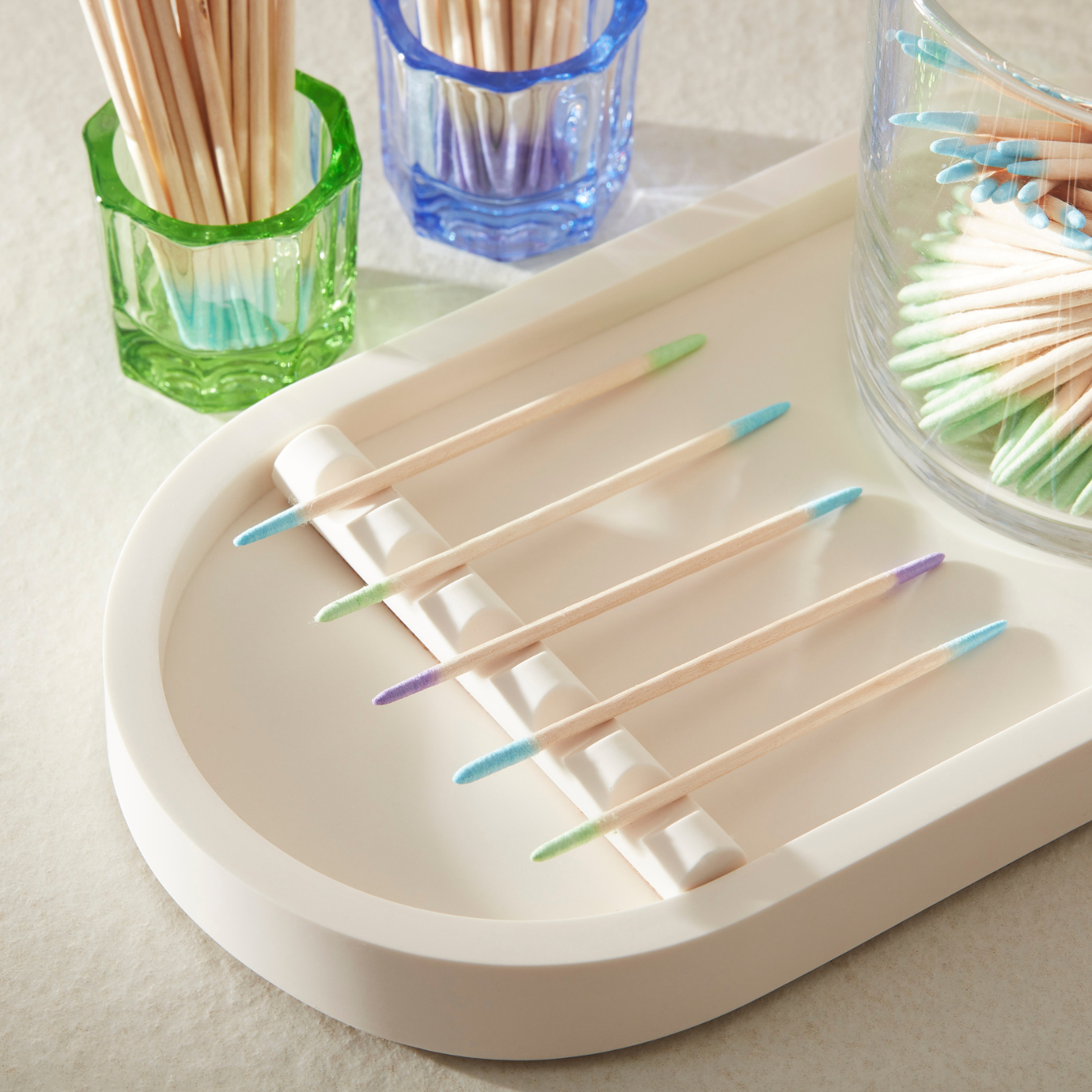 Rainbow Precision Sticks – Dual-Ended Cotton Tips (100pcs)