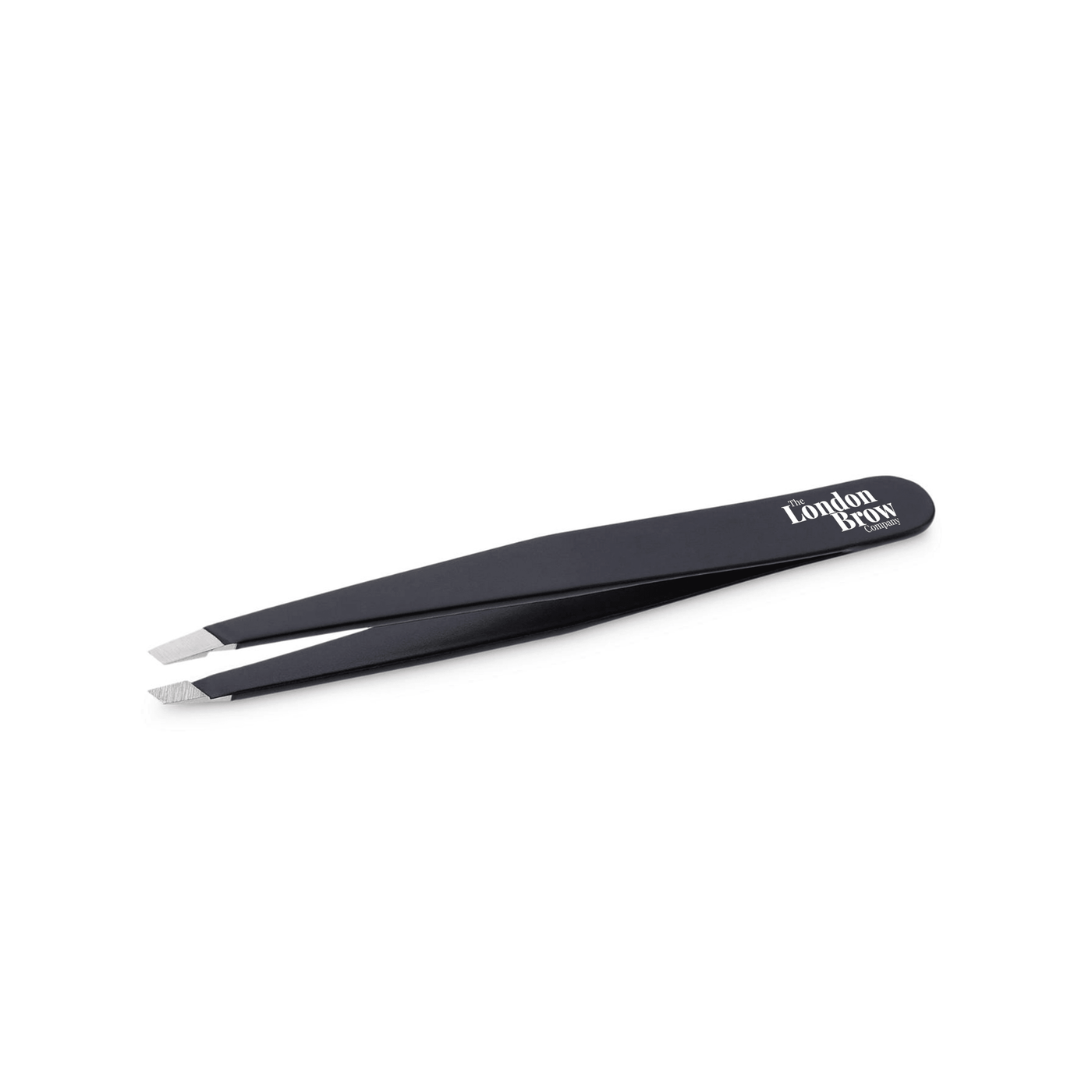 London Brow Precision Slanted Brow Tweezers - Black - The London Brow Company