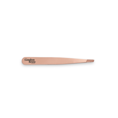 London Brow Precision Slanted Rose Gold Tweezers - The London Brow Company