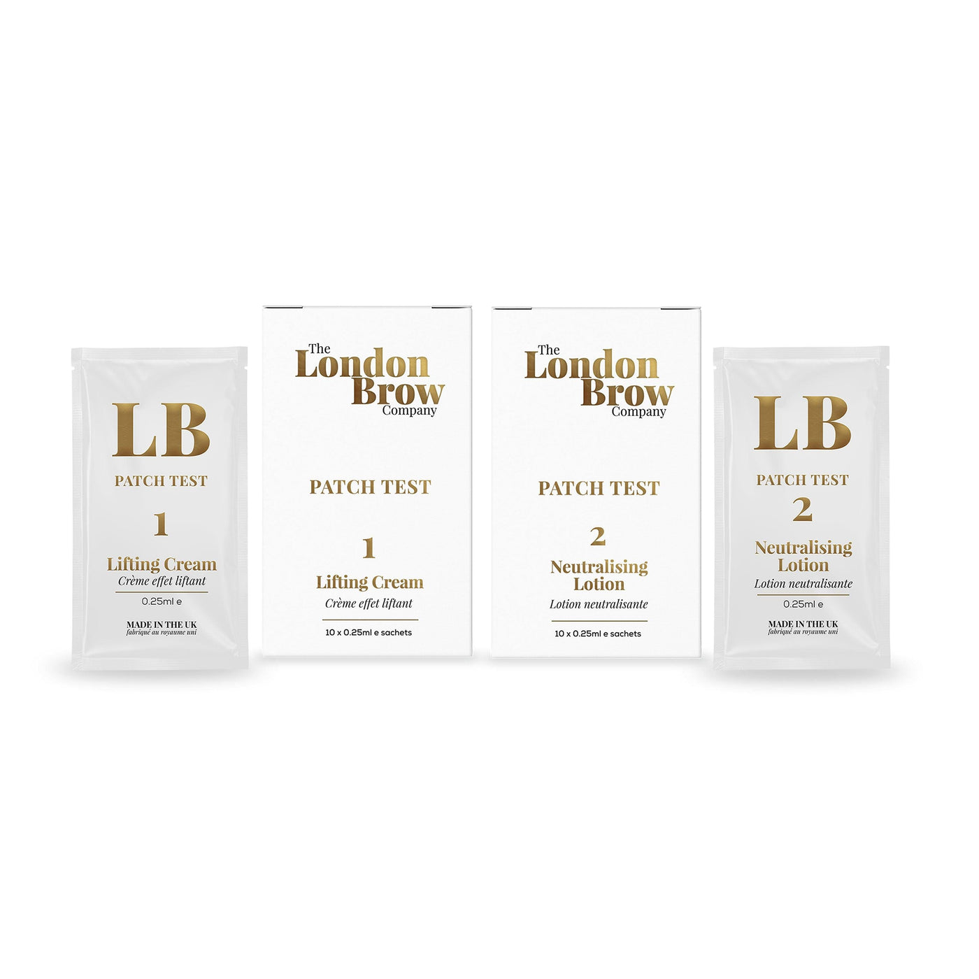 Patch Test Sachets with Client Patch Test Cards - Brow Lamination - The London Brow Company